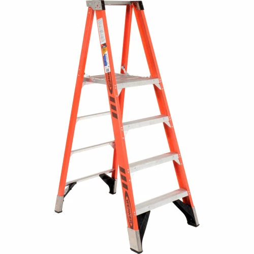 Werner 4' Fiberglass Platform Step Ladder 375 lb. Cap - P7404 3 Werner 4' Fiberglass Platform Step Ladder 375 lb. Cap - P7404
