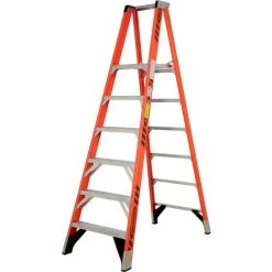Werner 6' Fiberglass Platform Step Ladder 375 lb. Cap - P7406 -Ladders Sales Store 942836 05