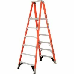 Werner 6' Fiberglass Platform Step Ladder 375 lb. Cap - P7406 -Ladders Sales Store 942836 06