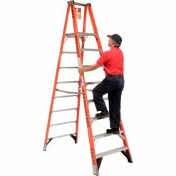 Werner 8' Fiberglass Platform Step Ladder 375 lb. Cap - P7408 -Ladders Sales Store 942838 03
