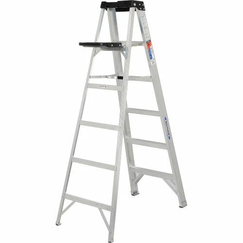 Werner 6' Type 1A Aluminum Step Ladder - 376 8 Werner 6' Type 1A Aluminum Step Ladder - 376 - Image 6