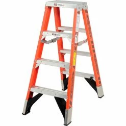 Werner 4' Dual Access Fiberglass Step Ladder 375 lb. Cap - T7404 -Ladders Sales Store 954942 05