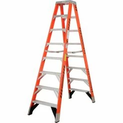 Werner 8' Dual Access Fiberglass Step Ladder 375 lb. Cap - T7408