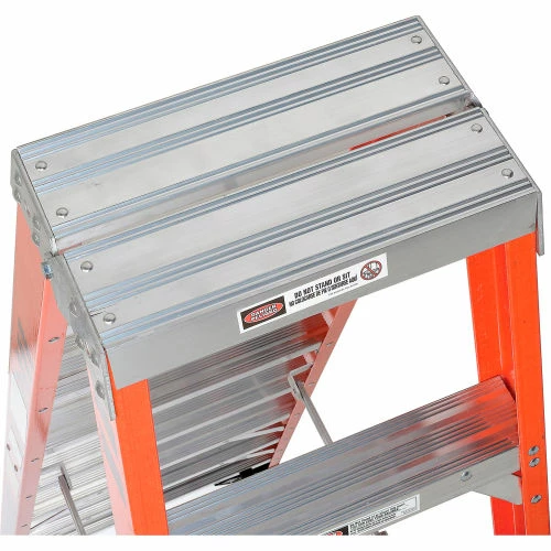 Werner 8' Dual Access Fiberglass Step Ladder 375 lb. Cap - T7408 9 Werner 8' Dual Access Fiberglass Step Ladder 375 lb. Cap - T7408 - Image 7