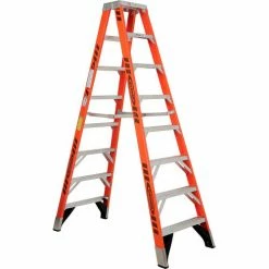 Werner 8' Dual Access Fiberglass Step Ladder 375 lb. Cap - T7408 25 Werner 8' Dual Access Fiberglass Step Ladder 375 lb. Cap - T7408 -Ladders Sales Store 954948 07