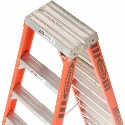 Werner 10' Dual Access Fiberglass Step Ladder 375 lb. Cap - T7410 21 Werner 10' Dual Access Fiberglass Step Ladder 375 lb. Cap - T7410 -Ladders Sales Store 954950 05