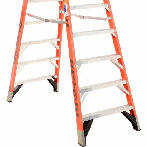 Werner 10' Dual Access Fiberglass Step Ladder 375 lb. Cap - T7410 10 Werner 10' Dual Access Fiberglass Step Ladder 375 lb. Cap - T7410 - Image 8