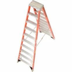 Werner 10' Dual Access Fiberglass Step Ladder 375 lb. Cap - T7410 24 Werner 10' Dual Access Fiberglass Step Ladder 375 lb. Cap - T7410 -Ladders Sales Store 954950 08