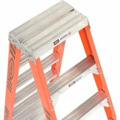 Werner 12' Dual Access Fiberglass Step Ladder 375 lb. Cap - T7412 -Ladders Sales Store 954952 03