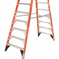 Werner 12' Dual Access Fiberglass Step Ladder 375 lb. Cap - T7412 -Ladders Sales Store 954952 06