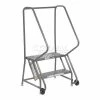 Tri-Arc 2 Step Steel 24"W Step Tilt And Roll Ladder - Perforated Tread - KDTF102246