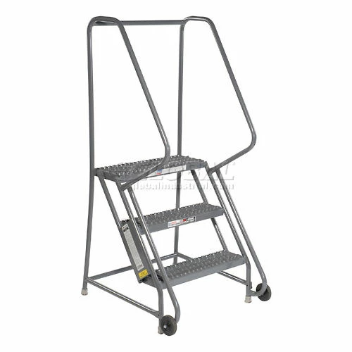 Tri-Arc 3 Step Steel 24"W Step Tilt And Roll Ladder - Grip Strut Tread - KDTF103242 3 Tri-Arc 3 Step Steel 24"W Step Tilt And Roll Ladder - Grip Strut Tread - KDTF103242
