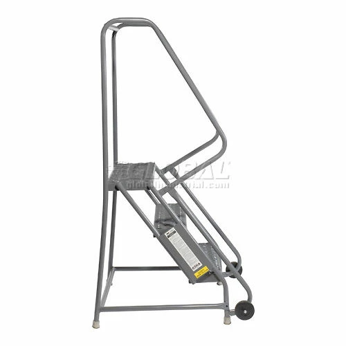 Tri-Arc 3 Step Steel 24"W Step Tilt And Roll Ladder - Grip Strut Tread - KDTF103242 4 Tri-Arc 3 Step Steel 24"W Step Tilt And Roll Ladder - Grip Strut Tread - KDTF103242 - Image 2
