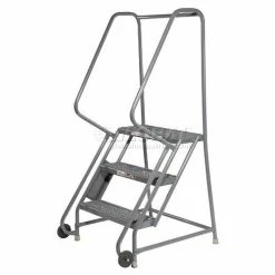 Tri-Arc 3 Step Steel 24"W Step Tilt And Roll Ladder - Grip Strut Tread - KDTF103242 19 Tri-Arc 3 Step Steel 24"W Step Tilt And Roll Ladder - Grip Strut Tread - KDTF103242 -Ladders Sales Store 975226gs 02