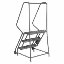 Tri-Arc 3 Step Steel 24"W Step Tilt And Roll Ladder - Grip Strut Tread - KDTF103242 20 Tri-Arc 3 Step Steel 24"W Step Tilt And Roll Ladder - Grip Strut Tread - KDTF103242 -Ladders Sales Store 975226gs 05