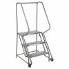 Tri-Arc 3 Step Steel 24"W Step Tilt And Roll Ladder - Perforated Tread - KDTF103246 -Ladders Sales Store 975226ps