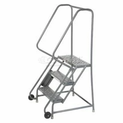 Tri-Arc 3 Step Steel 24"W Step Tilt And Roll Ladder - Perforated Tread - KDTF103246 -Ladders Sales Store 975226ps 05