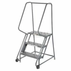 Tri-Arc 3 Step Steel 24"W Step Tilt And Roll Ladder - Perforated Tread - KDTF103246 -Ladders Sales Store 975226ps 06