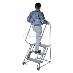 Tri-Arc 3 Step Steel 24"W Step Tilt And Roll Ladder - Perforated Tread - KDTF103246 -Ladders Sales Store 975226ps 08
