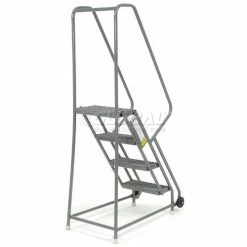 Tri-Arc 4 Step Steel 16"W Step Tilt And Roll Ladder - Grip Strut Tread - KDTF104162 -Ladders Sales Store 975227GS 03