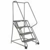 Tri-Arc 4 Step Steel 24"W Step Tilt And Roll Ladder - Grip Strut Tread - KDTF104242 -Ladders Sales Store 975228GS