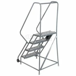Tri-Arc 4 Step Steel 24"W Step Tilt And Roll Ladder - Perforated Tread - KDTF104246 -Ladders Sales Store 975228PS 09