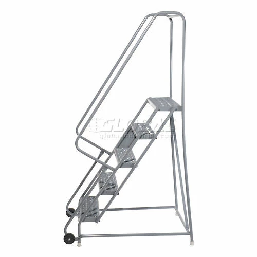 Tri-Arc 5 Step Steel 24"W Step Tilt And Roll Ladder - Grip Strut Tread - KDTF105242 5 Tri-Arc 5 Step Steel 24"W Step Tilt And Roll Ladder - Grip Strut Tread - KDTF105242 - Image 3