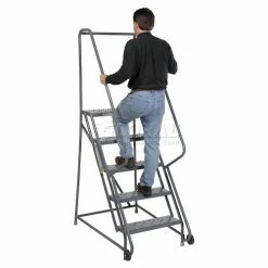 Tri-Arc 5 Step Steel 24"W Step Tilt And Roll Ladder - Perforated Tread - KDTF105246 24 Tri-Arc 5 Step Steel 24"W Step Tilt And Roll Ladder - Perforated Tread - KDTF105246 -Ladders Sales Store 975230ps 04