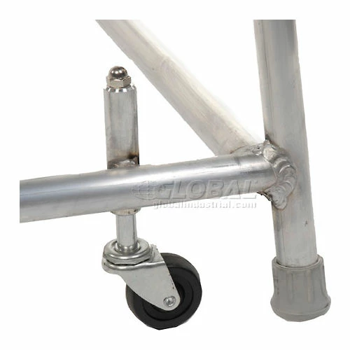 Tri-Arc 4 Step Aluminum Rolling Ladder, 16"W Grip Step, 30" Handrails - WLAR104165 9 Tri-Arc 4 Step Aluminum Rolling Ladder, 16"W Grip Step, 30" Handrails - WLAR104165 - Image 7