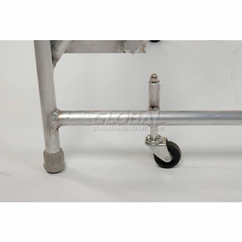 Tri-Arc 4 Step Aluminum Rolling Ladder, 16"W Grip Step, 30" Handrails - WLAR104165 10 Tri-Arc 4 Step Aluminum Rolling Ladder, 16"W Grip Step, 30" Handrails - WLAR104165 - Image 8