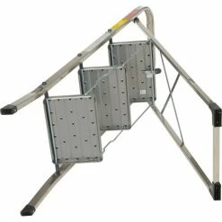 Hailo K30 3 Step Aluminum Folding Step Ladder - 4393-801 24 Hailo K30 3 Step Aluminum Folding Step Ladder - 4393-801 -Ladders Sales Store B1022398 05