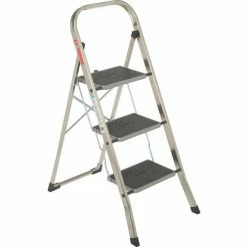 Hailo K30 3 Step Aluminum Folding Step Ladder - 4393-801 25 Hailo K30 3 Step Aluminum Folding Step Ladder - 4393-801 -Ladders Sales Store B1022398 06