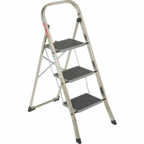 Hailo K30 3 Step Aluminum Folding Step Ladder - 4393-801 9 Hailo K30 3 Step Aluminum Folding Step Ladder - 4393-801 - Image 7