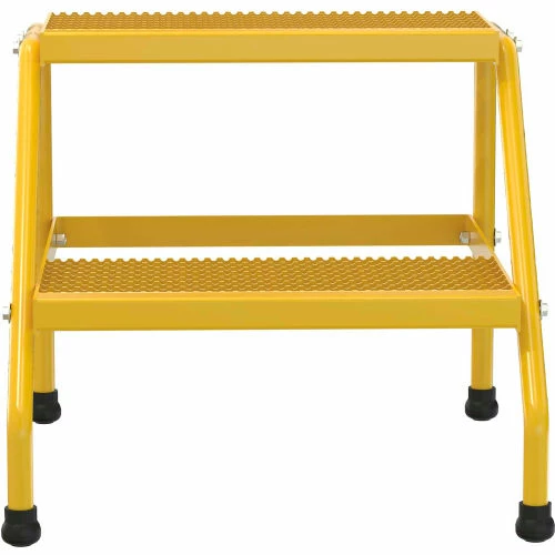 Vestil Aluminum Yellow Step Stand - 2 Step - SSA-2-KD-Y 4 Vestil Aluminum Yellow Step Stand - 2 Step - SSA-2-KD-Y - Image 2