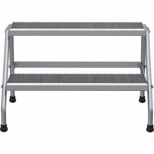 Vestil Aluminum Wide Step Stand - 2 Step - SSA-2W-KD 4 Vestil Aluminum Wide Step Stand - 2 Step - SSA-2W-KD - Image 2