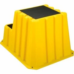 Diversified Plastics 2 Step Nestable Plastic Step Stand - Yellow 25-3/4"W x 32-3/4"D x 20-1/2"H - NST-2-14 -Ladders Sales Store B1817888 04