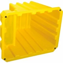 Diversified Plastics 2 Step Tall Nestable Plastic Step Stand - Yellow 24-3/4"W x 33"D x 24"H - NTXST-2-14 -Ladders Sales Store B1817889 09