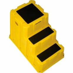 Diversified Plastics 3 Step Nestable Plastic Step Stand - Yellow 25-3/4"W x 42"D x 29"H - NST-3-14 21 Diversified Plastics 3 Step Nestable Plastic Step Stand - Yellow 25-3/4"W x 42"D x 29"H - NST-3-14 -Ladders Sales Store B1874067 02