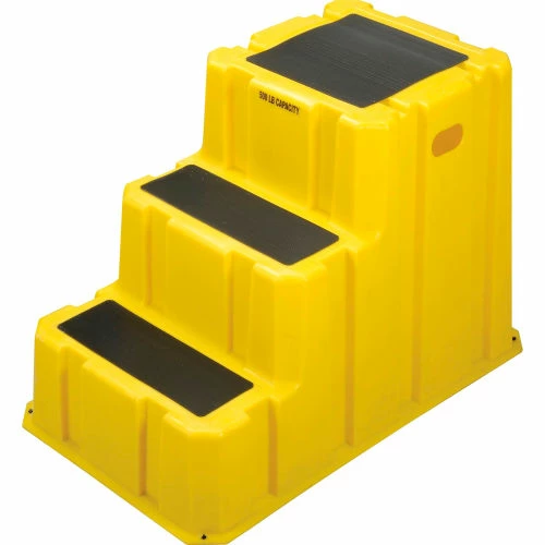 Diversified Plastics 3 Step Nestable Plastic Step Stand - Yellow 25-3/4"W x 42"D x 29"H - NST-3-14 11 Diversified Plastics 3 Step Nestable Plastic Step Stand - Yellow 25-3/4"W x 42"D x 29"H - NST-3-14 - Image 9