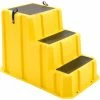 US Roto Molding 3 Step Nestable Plastic Step Stand - Yellow 26"W x 43"D x 28"H - NST-3 YEL -Ladders Sales Store B2185952