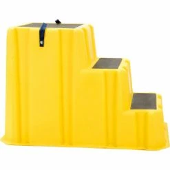 US Roto Molding 3 Step Nestable Plastic Step Stand - Yellow 26"W x 43"D x 28"H - NST-3 YEL -Ladders Sales Store B2185952 01