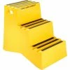 US Roto Molding 3 Step Plastic Step Stand - Yellow 20"W x 33-1/2"D x 28-1/2"H - ST-3 YEL -Ladders Sales Store B2185977