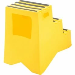 US Roto Molding 3 Step Plastic Step Stand - Yellow 20"W x 33-1/2"D x 28-1/2"H - ST-3 YEL -Ladders Sales Store B2185977 02