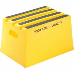 US Roto Molding 1 Step Plastic Step Stand - Yellow 19-1/2"W x 14"D x 12"H - ST-1 YEL