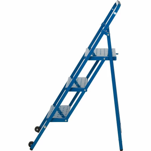 Ballymore 3 Step Thin Line Folding Step Ladder, 300 lb. Capacity, Blue - TL318 5 Ballymore 3 Step Thin Line Folding Step Ladder, 300 lb. Capacity, Blue - TL318 - Image 3