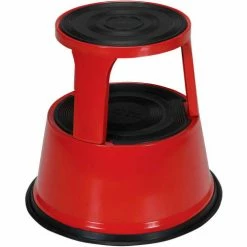 Vestil Rolling Step Stool - Red -Ladders Sales Store B524147 3