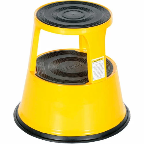 Vestil Rolling Step Stool - Yellow - STEP-17-Y 4 Vestil Rolling Step Stool - Yellow - STEP-17-Y - Image 2