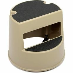 Rubbermaid® Commercial Mobile Two-Step Step Stool Beige - FG252300BEIG