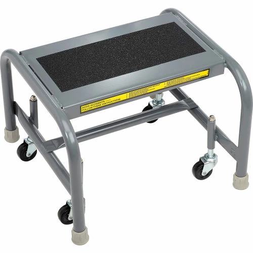 Tri-Arc 1 Step Mobile Steel Step Stand w/ Solid Anti-Slip Top Step - WLSR001163-WM 3 Tri-Arc 1 Step Mobile Steel Step Stand w/ Solid Anti-Slip Top Step - WLSR001163-WM