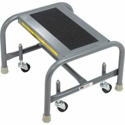 Tri-Arc 1 Step Mobile Steel Step Stand w/ Solid Anti-Slip Top Step - WLSR001163-WM 21 Tri-Arc 1 Step Mobile Steel Step Stand w/ Solid Anti-Slip Top Step - WLSR001163-WM -Ladders Sales Store B593654 02